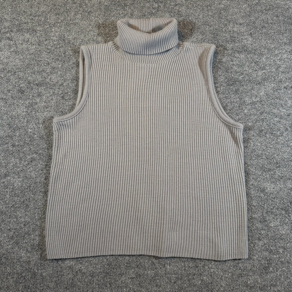 Vtg Original 80s J.R. Rappers Sleeveless Knit Sweater Womens L Grey Made‎ in USA